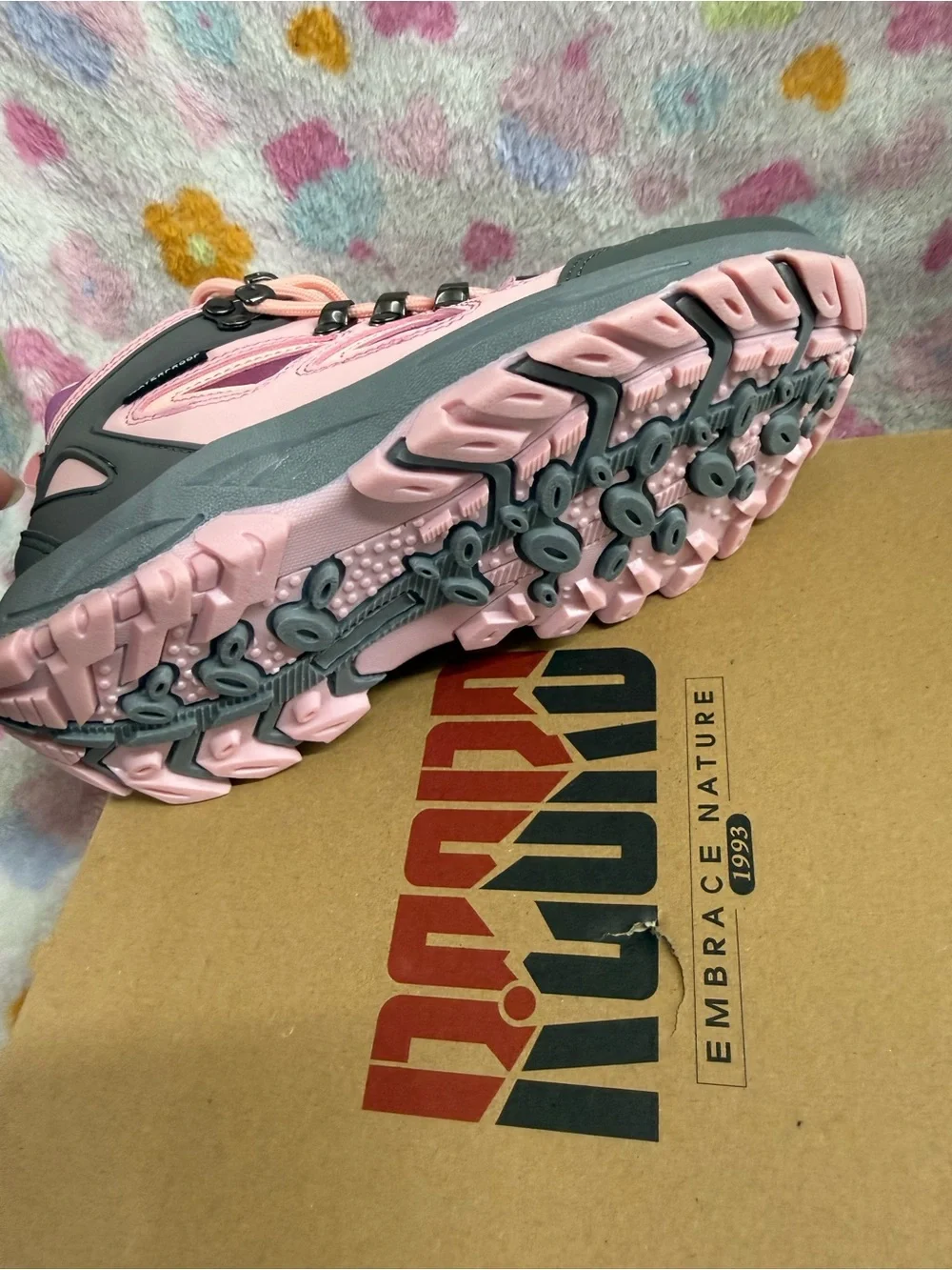 Kids Waterproof Pink & Gray Rain & Snow Boots